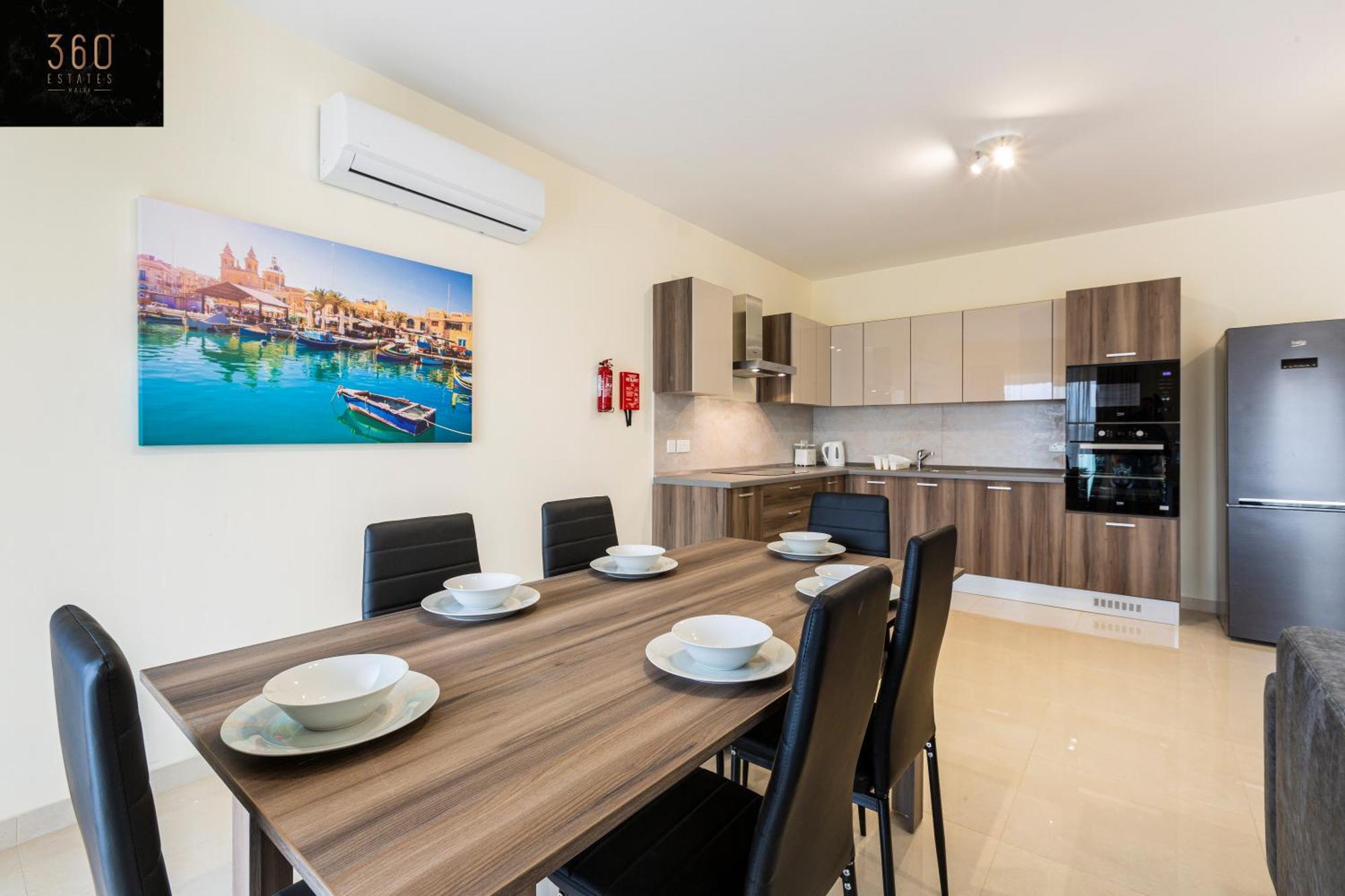 Beautiful 3Br Home With Private Balcony With Wifi & Ac By 360 Estates Marsaxlokk Exterior foto